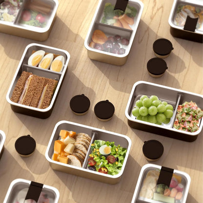 Stainless Steel Bento Lunch Box for Adult, 42Oz Leak-Proof Lunch Box Containers, Microwave-Safe, with Adjustable Divider, Convenient Metal Lunchbox for Work, Travel